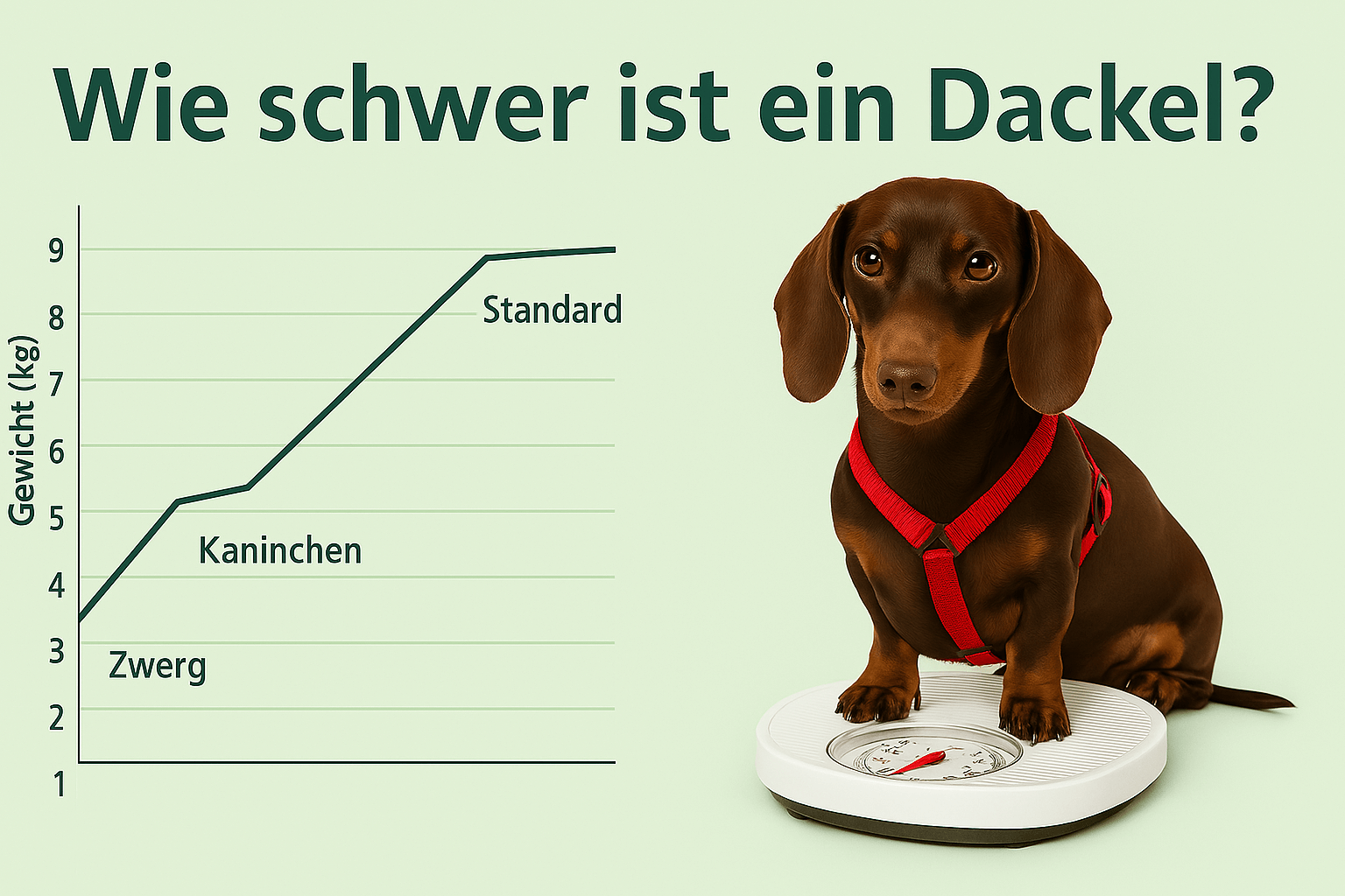 Dackel Gewicht: Tabelle für Standard-, Zwerg- & Kaninchendackel 2026